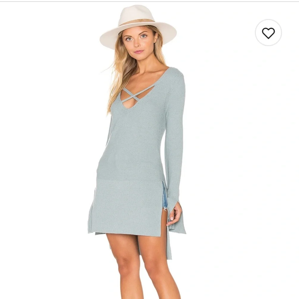 FREE PEOPLE CRISS CROSS SWEATER SHIRT TUNIC - Picture 1 of 2